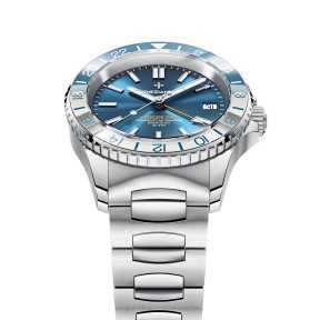Venezianico Nereide GMT 39 3521502C Automatic Blue Dial Date Display Stainless Steel Men's Diver Watch