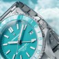 Venezianico Nereide GMT 39 Cielo 3521505C Automatic Light Blue Dial Date Display Stainless Steel Men's Diver Watch