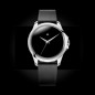 Venezianico Redentore Ultrablack 40 1221510 Automatic Musou Black™ Dial Stainless Steel Case Leather Strap Men's Dress Watch