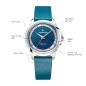 Venezianico Redentore 36 Laguna 1121511 Automatic Blue Dial Stainless Steel Case Leather Strap Dress Watch